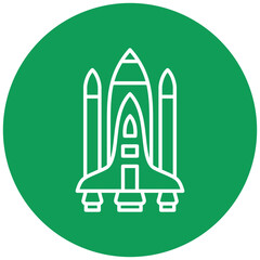 Obraz premium Space Rocket Icon