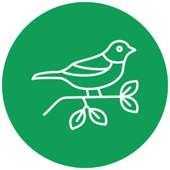Bird on branch Icon
