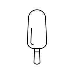 chocolate ice cream line icon vector illustration
