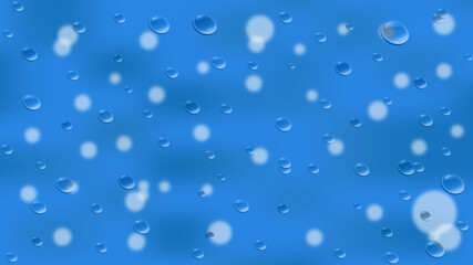 Raindrops. Transparent bubbles. Vector illustration.