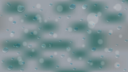 Raindrops. Transparent bubbles. Vector illustration.