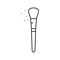 brush accessory line icon vector illustration