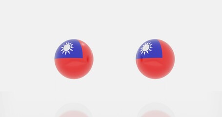 Naklejka premium Repulic of China or taiwan countries flag icon or symbols