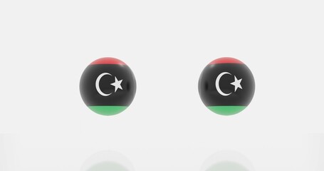 Libya flag icon or symbols