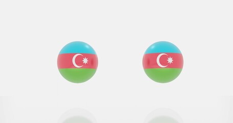 Azerbaijan flag icon or symbols