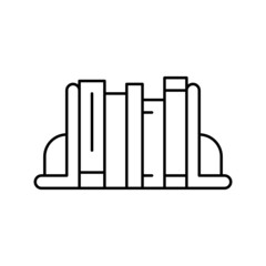 bookends decoration line icon vector illustration