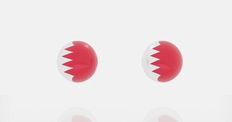 Bahrain flag icon or symbols