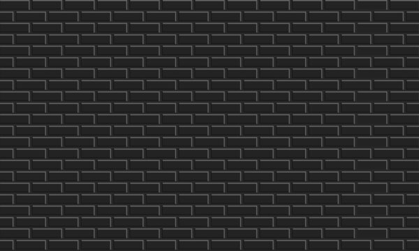 Wall brick background, black color, soft texture