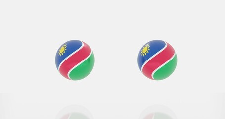 Naklejka premium Namibia flag icon or symbols