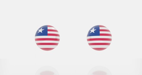 Liberia flag icon or symbols