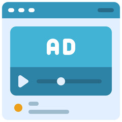 Video Website Ads Icon