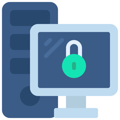 Secure PC Computer Icon