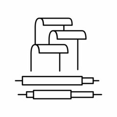 polybutadiene elastomer line icon vector illustration