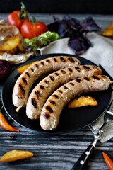 Grilled sausages