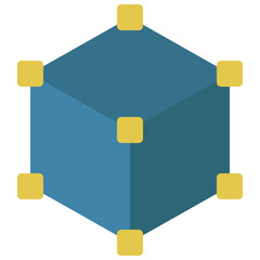 Cube Anchor Points Icon