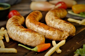 Grilled sausages