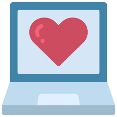 Laptop Love Icon