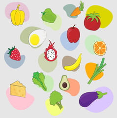 vegetables and fruits healthy food for man
