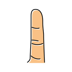 finger hand gesture color icon vector illustration