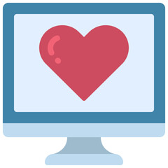 Computer Heart Icon