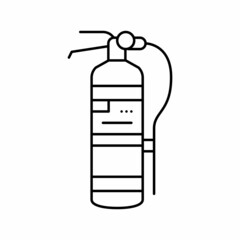 extinguisher tool line icon vector illustration