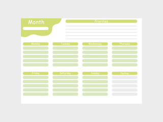 Scheduler and to - do list . Template for agenda, schedules, planners, checklists, notebooks, cards and other stationery.