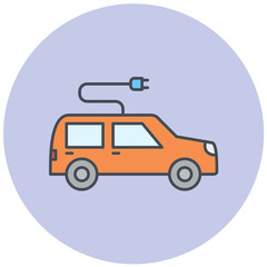 Fototapeta premium Electric Car Icon Design