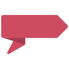 Arrow Folded Banner Icon