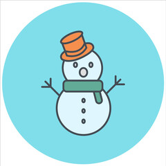 Snowman Icon Design