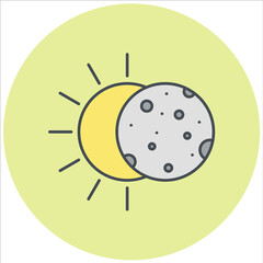 Solar Eclipse Icon Design