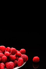 backlit raspberries