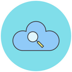 Cloud Searching Icon Design