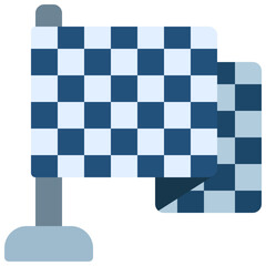 Obraz premium Finish Line Flag Icon