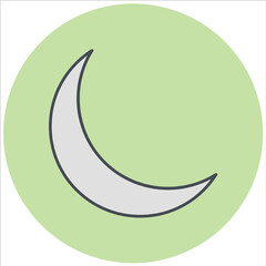 Obraz na płótnie Canvas Crescent Moon Icon Design