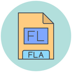 FLA File Format Icon Design