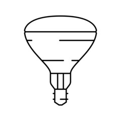 ray glow light bulb line icon vector illustration