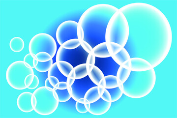 Blue nice background with bubbles