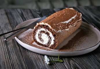 Keto chocolate roll