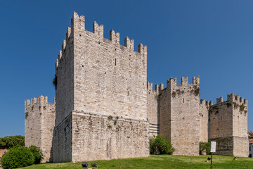 Fototapeta na wymiar The ancient Emperor's Castle in the historic center of Prato, Italy