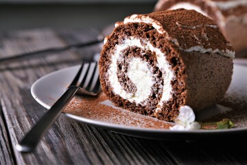Keto chocolate roll