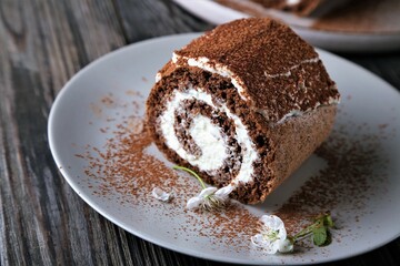 Keto chocolate roll