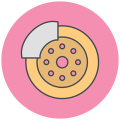 Brake Disc Icon Design