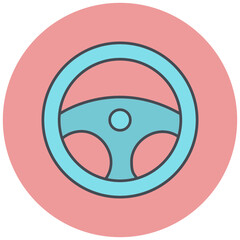 Obraz premium Steering Wheel Icon Design