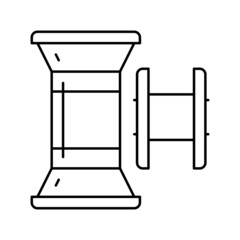 spool sewer accessory line icon vector illustration