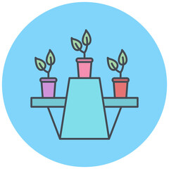 Plant Shelves Icon Design