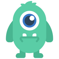 One Eye Rectangle Monster Icon