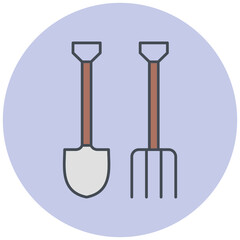Gardening Tools Icon Design