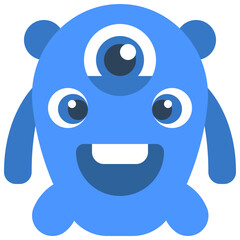 Three Eyes Monster Icon