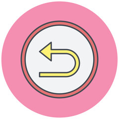 Turn Left Icon Design