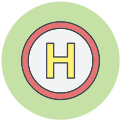 Fototapeta premium Hospital Way Icon Design